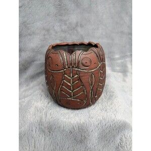 Vintage Marajoara Pottery Face Head Vessel Brazilian Amazonian Terracotta
